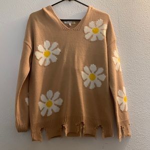 Hazel moon brown pullover top Size M